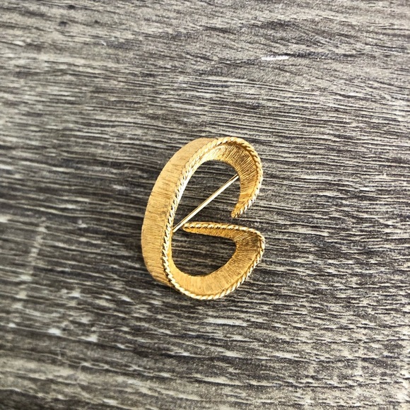 Vtg Letter G Brooch - Picture 1 of 10